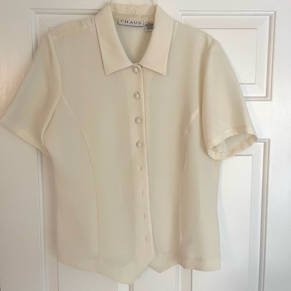 Chaus Cream Top